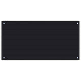 Paraschizzi per Cucina Nero 100x50 cm in Vetro Temperato