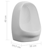 Orinatoio Sospeso con Sciacquone in Ceramica Bianco