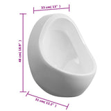 Orinatoio Sospeso con Sciacquone in Ceramica Bianco