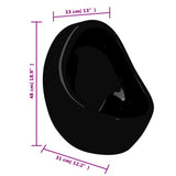 Orinatoio Sospeso con Sciacquone in Ceramica Nero