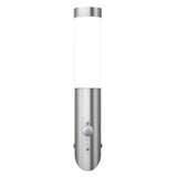 Lampioncino moderno in acciaio inox, sensore di movimento