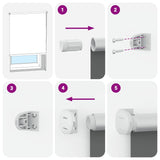 Tenda a rullo oscurante 104,4x230 cm Tessuto Larghezza 100 cm bianco sporco