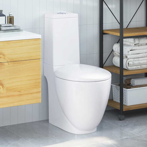 Vaso WC in Ceramica con Scarico Dietro Bianco