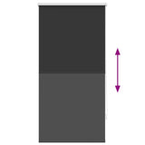 Tenda a rullo oscurante 64,4x120 cm Tessuto Larghezza 60 cm Nero
