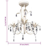 Lampadario da Soffitto Cristallo Elegante Bianco