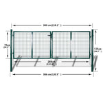 Cancello per Giardino in Rete Metallica 289x75 cm/306x125 cm