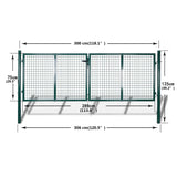 Cancello per Giardino in Rete Metallica 289x75 cm/306x125 cm
