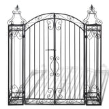 Cancello Ornamentale da Giardino Ferro Battuto 122x20,5x134 cm
