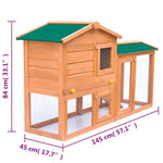 Conigliera all'Aperto Gabbia Animali Piccoli Casetta in Legno
