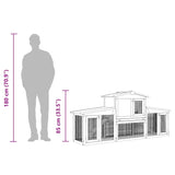 Conigliera Grande all'Aperto per Animali Piccoli Tetto Legno