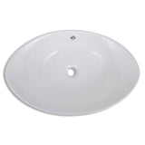 Lavello Ovale in Ceramica di Lusso con Troppopieno 59 x 38,5 cm