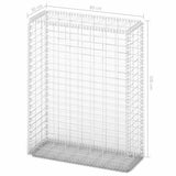 Cesto Gabbione con Coperchio in Filo Zincato 100 x 80 x 30 cm