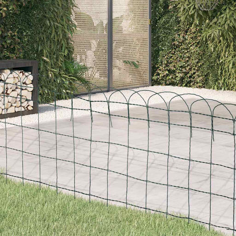 Recinzione per Giardino in Ferro Verniciato a Polvere 10x0,65 m