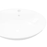 Lavabo Ceramica Lusso Ovale Foro di Scarico e Foro Rubinetto