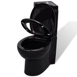 Vaso WC in Ceramica da Bagno ad Angolo Nero