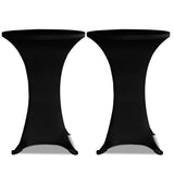 Copritavolo  60 cm Nero Tessuto elasticizzato 2 pezzi