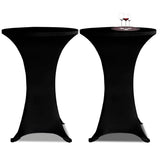 Copritavolo  60 cm Nero Tessuto elasticizzato 2 pezzi