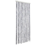Zanzariera Grigio e Bianco 90x220 cm Ciniglia