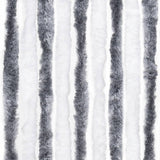 Zanzariera Grigio e Bianco 90x220 cm Ciniglia