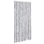 Zanzariera Grigio e Bianco 100x220 cm Ciniglia