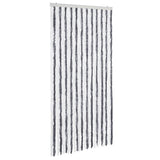 Zanzariera Grigio e Bianco 100x220 cm Ciniglia