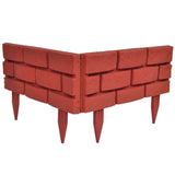 Divisorio per Prato con Design a Mattoni 11 pz