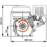 Motore a Benzina 15 HP 11 kW Nero