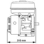 Motore a Benzina 15 HP 11 kW Nero