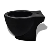 Set Toilette e Bidè in Ceramica Nero