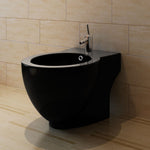 Set Toilette e Bidè in Ceramica Nero