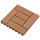 Piastrella per Decking 11 pcs Marrone 30 x 30 cm WPC