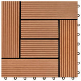 Piastrella per Decking 11 pcs Marrone 30 x 30 cm WPC