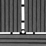Piastrella per Decking 11 pcs Grigio 30 x 30 cm WPC
