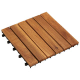 Piastrella per Decking 10 pcs Marrone 30 x 30 cm