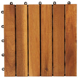 Piastrella per Decking 10 pcs Marrone 30 x 30 cm