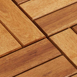 Piastrella per Decking 10 pcs Marrone 30 x 30 cm