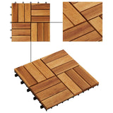Piastrella per Decking 10 pcs Marrone 30 x 30 cm