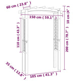 Arco a Traliccio 150x60x210 cm in Legno