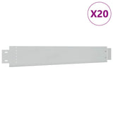 Set 10 pz Bordo prato flessibile in acciaio galvanizzato 100 x 14 cm