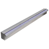 Cascata per Laghetto Rettangolare con LED in Acciaio Inox 90 cm