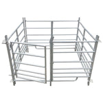 Box per Pecore in Acciaio Zincato a 4 Pannelli 137x137x92 cm