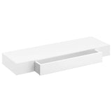 Mensola per Pareti Nera in MDF per Libri/DVD