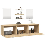 Set Mobili da Bagno 6 pz Rovere in Legno truciolato