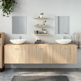 Set Mobili da Bagno 6 pz Rovere in Legno truciolato