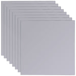 Piastrelle in Vetro a Specchio senza Cornice 8 pz 20,5 cm