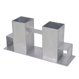 Set Supporti per Legna da Ardere 4 pz in Acciaio Argento