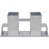 Set Supporti per Legna da Ardere 4 pz in Acciaio Argento