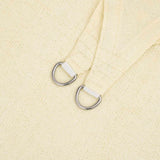 Parasole a vela HDPE Quadrato 3,6x3,6x3,6 m Crema