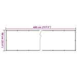 Paravento da Balcone in Tessuto Oxford 90x400 cm Antracite