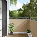 Paravento da Balcone in Tessuto Oxford 90x400 cm Beige